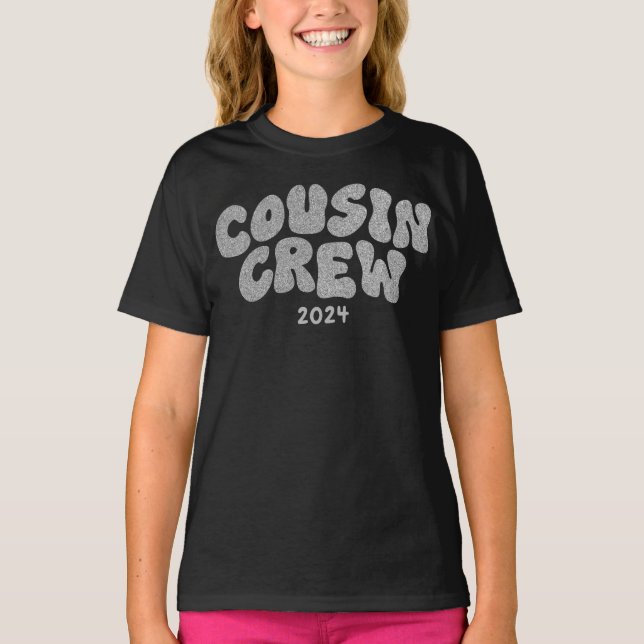 Cousin Crew Silver Matching Cousin Family Reunion T-Shirt (Front)