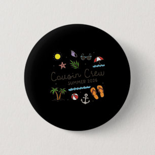 Cousin crew summer 2026 vacation hawaii beach 2 inch round button