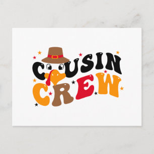 Cousin Crew Thanksgiving Holiday Postcard