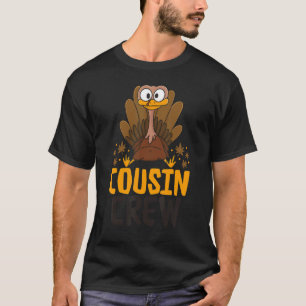 Cousin Crew Thanksgiving Turkey Kids Turkey Cousin T-Shirt