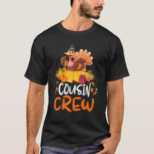Cousin Crew Turkey Family Thanksgiving Matching T-Shirt