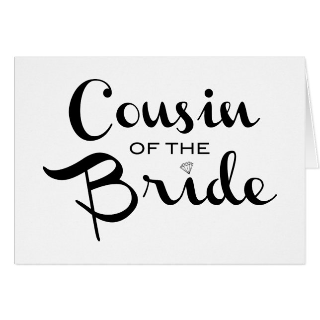 Cousin de Bride Black on White (Devant horizontal)