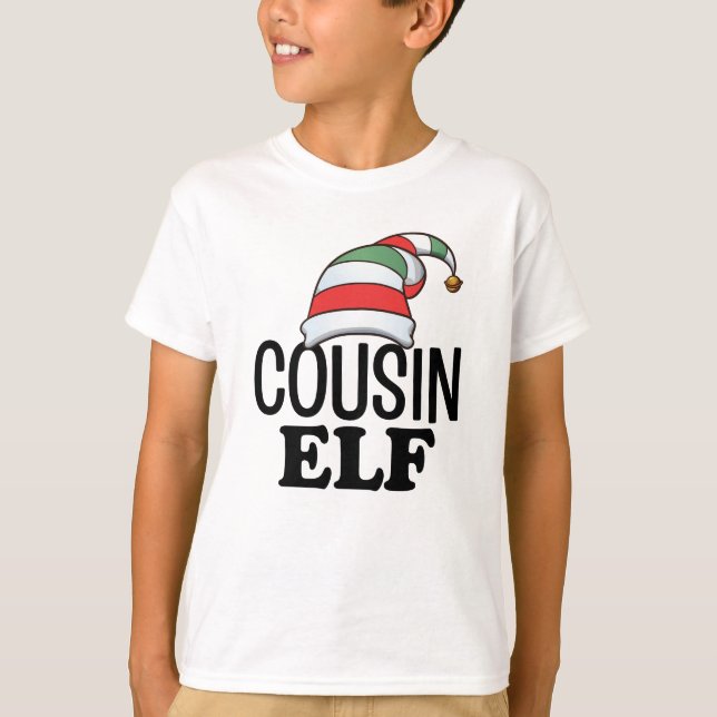 Cousin Elf Shirt Funny Christmas Matching T-shirt (Front)