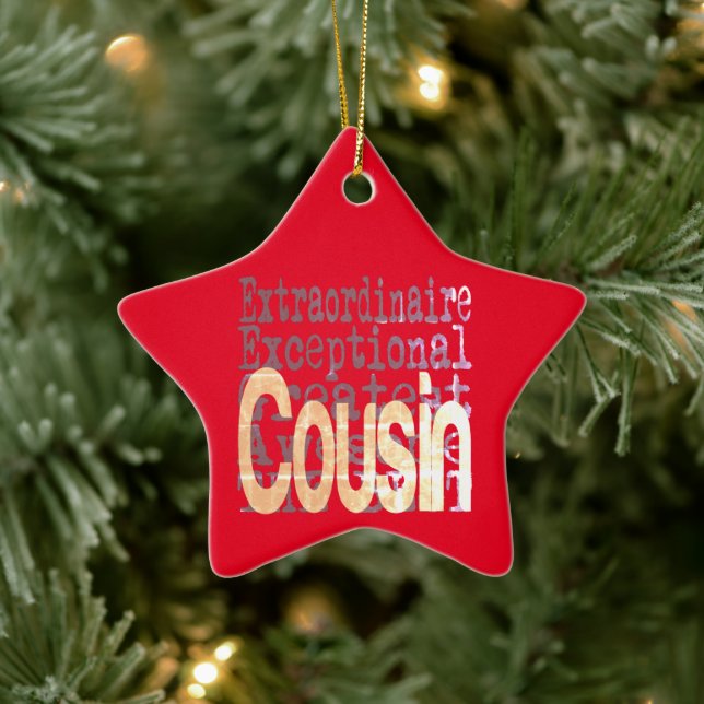 Cousin Extraordinaire Ceramic Ornament (Tree)