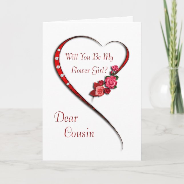 Cousin, Fleur de coeur torride invitation (Devant)