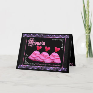 COUSIN Guest Book Attendant Invitation -Pink Gowns