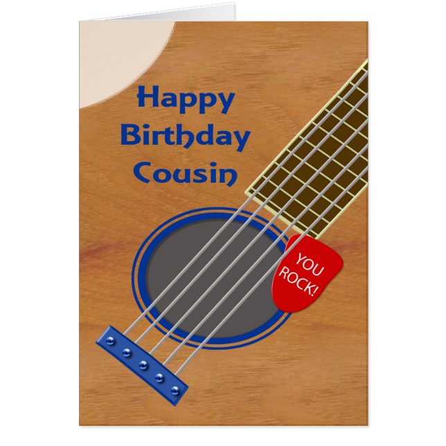 Cousin Guitar Player Birthday (Front)