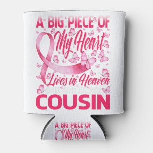 Cousin In Heaven Butterfly Awesome Breast Cancer Can Cooler