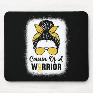 Cousin Of A Warrior Childhood Cancer Awareness Mes Mouse Pad
