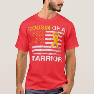 Cousin Of A Warrior Childhood Cancer Awareness T-Shirt