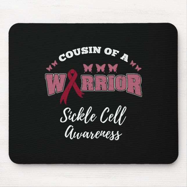 Cousin Of A Warrior Sickle Cell Awareness 1 Mouse Pad (Front)