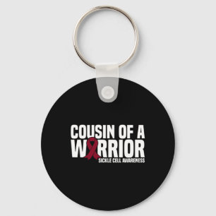 Cousin Of A Warrior Sickle Cell Awareness Keychain