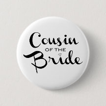 Cousin of Bride Black on White