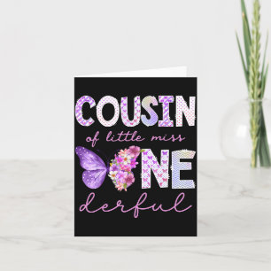 Cousin of Little Miss Onederful Butterfly 1st Card