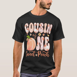Cousin of One Sweet Peach 1st Birthday Girl Party T-Shirt