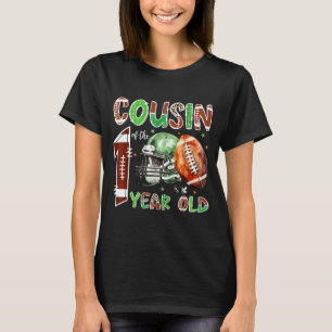 Cousin Of The 1 Year Old Football 1st Birthday Boy T-Shirt