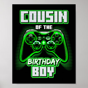 Cousin Of The Birthday Boy Matching Family Video G Poster