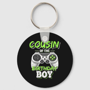 Cousin Of The Birthday Boy Matching Video Game Bir Keychain