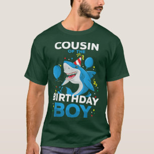 Cousin of The Birthday Boy Shark Ocean Theme Match T-Shirt
