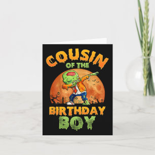 Cousin Of The Birthday Boy Zombie Mom Halloween Co Card