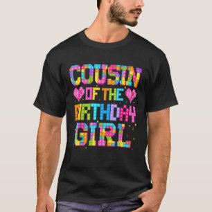 Cousin Of The Birthday Girl Build Brick Family Mat T-Shirt