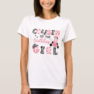 Cousin of the Birthday Girl Cow Farming Farm Match T-Shirt