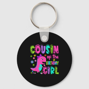 Cousin of the birthday girl saurus rex dinosaur keychain