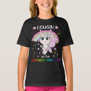 Cousin of the Birthday Princess Unicorn T-Shirt
