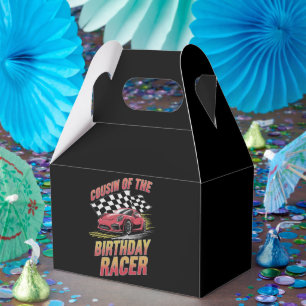 Cousin Of The Birthday Racer Racing Family Party Favor Box