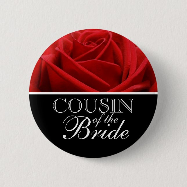 Cousin Of The Bride Wedding Buttons | Badges (Front)
