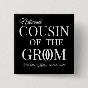 Cousin of the Groom Wedding 2 Inch Square Button
