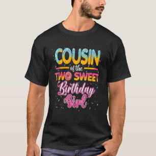 Cousin Of The Two Sweet Birthday Girl Donut 2nd Bi T-Shirt