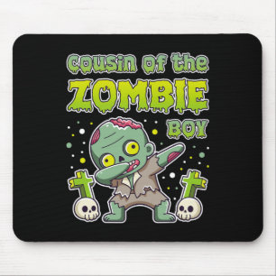 Cousin Of The Zombie Boy Zombie Lover 9th Birthday Mouse Pad