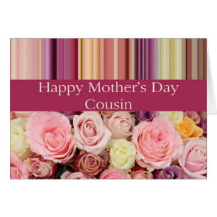 Cousin Pastel roses & rayures Fête des Mères
