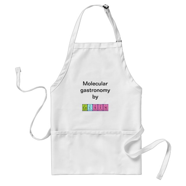 Cousin periodic table name apron (Front)