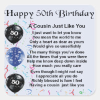 Cousin Poem 50th Birthday