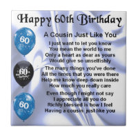 Cousin Poem 60th Birthday