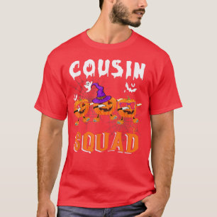 Cousin Squad Halloween Three Dabbing Scary Pumpkin T-Shirt