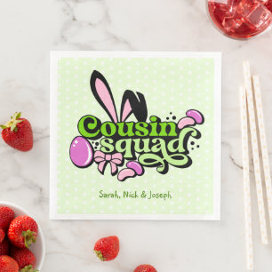 Cousin Squand Bunny Ears Easter Egg Napkin