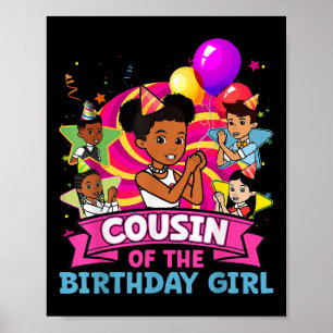 Cousin The Birthday Girl Party Pink Doll Family De Poster
