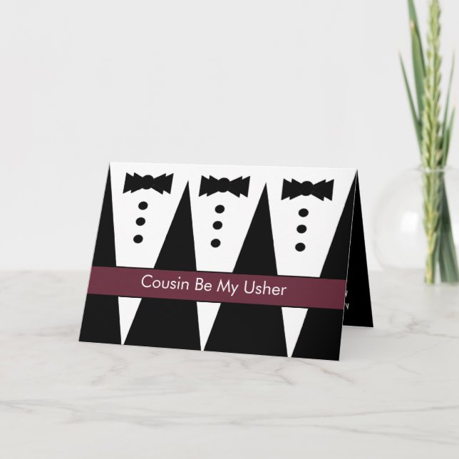 COUSIN - Usher Invitation - Tuxes (Front)