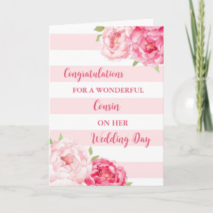 Cousin Wedding Day Congratulations Card