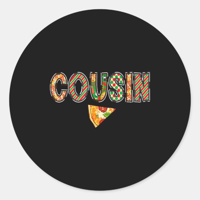 Cousin Zza Birthday Squad Crew Family Matching  Classic Round Sticker (Front)