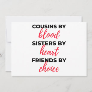 Cousins By Blood Sisters By Heart 2 Holiday Card