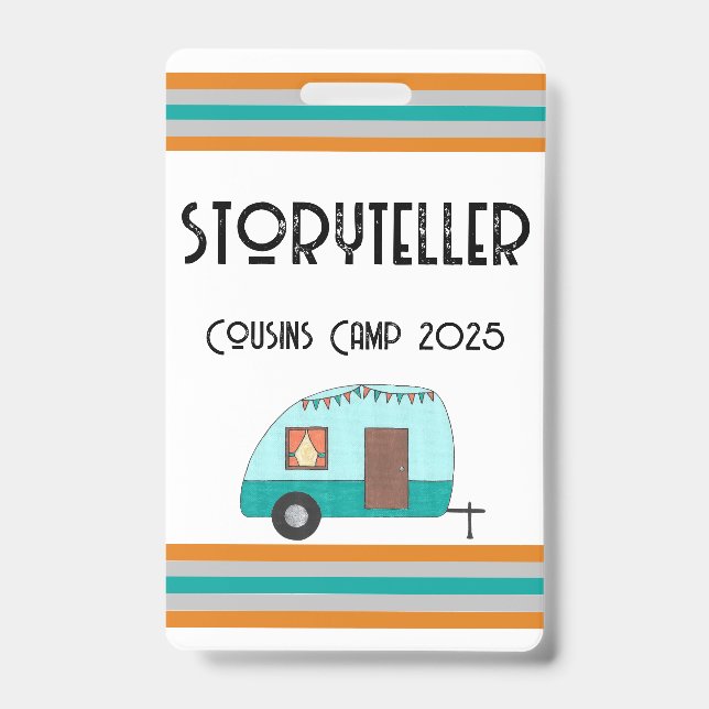 Cousins Camp Retro Camper  Badge (Front)