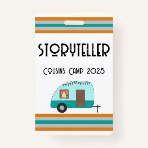 Cousins Camp Retro Camper  Badge