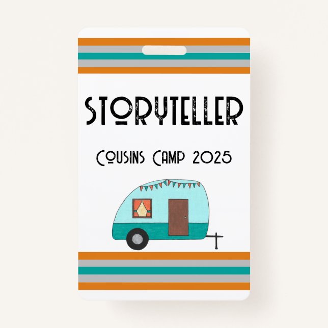 Cousins Camp Retro Camper  Badge (Front)