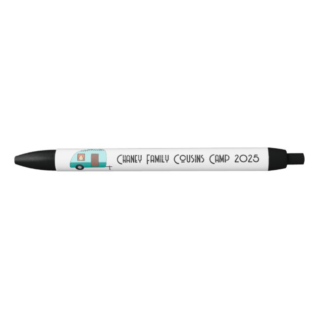Cousins Camp Retro Camper Black Ink Pen (Front)