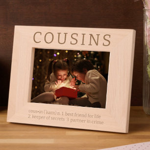 Cousins Dictionary Definition Fun Etched Frames