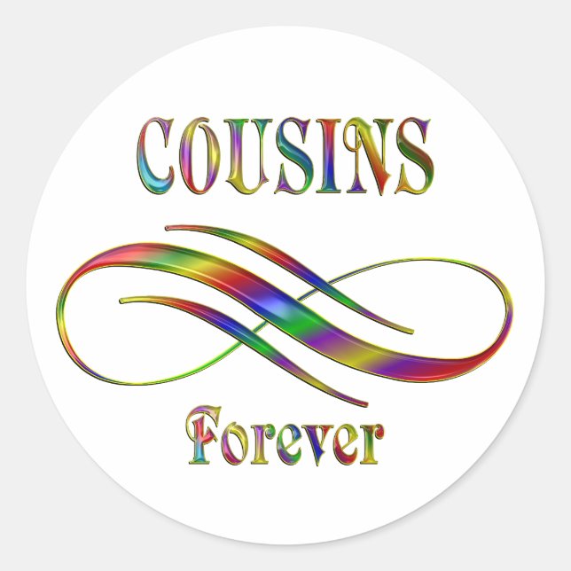 Cousins Forever Classic Round Sticker (Front)